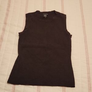 brown silk sleeveless shirt Banana Republic size M